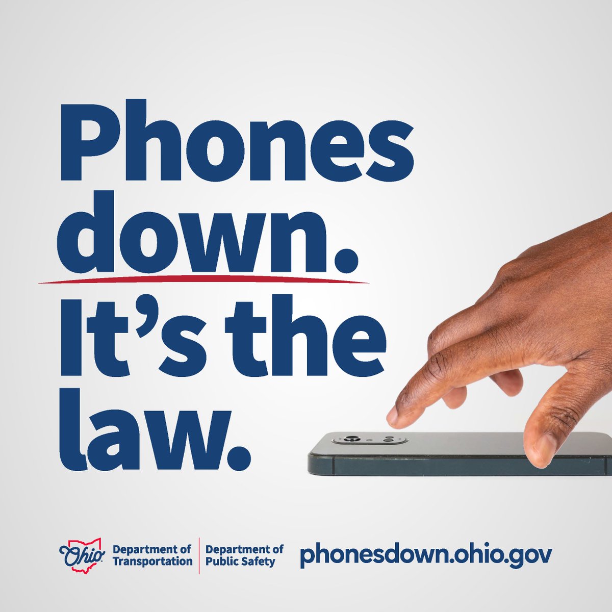 Ohio is making progress in reducing distracted driving, but we need everyone to commit to being safe on our roadways. Drivers must put their phones down, or let a passenger use phone apps. #JustDrive #PhonesDownOhio