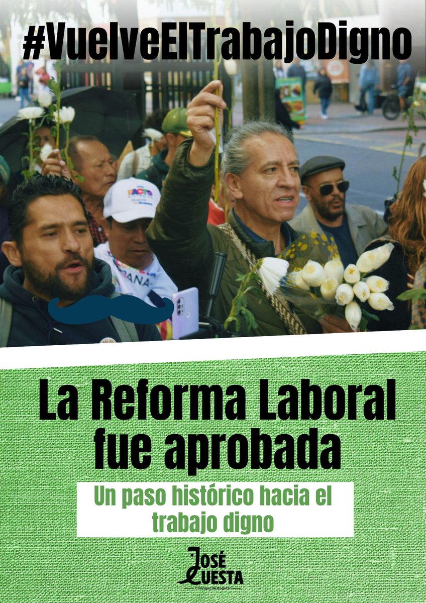 Gracias a la movilización y a la Consulta Popular, la reforma laboral ya es una realidad. Gano el pueblo colombiano.
eltiempo.com/politica/congr…