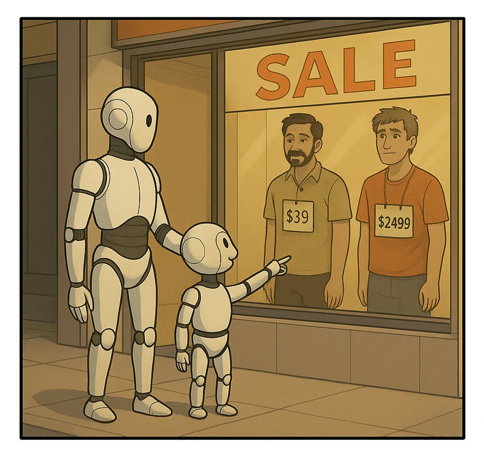manas_gowari's tweet photo. They say
"All humans will have their Humanoid Robots one day"

Why does it seem more likely to be other way around
Soon All Humanoids Paired with AGI are gonna Have their humans https://t.co/KFGgHvIHYV