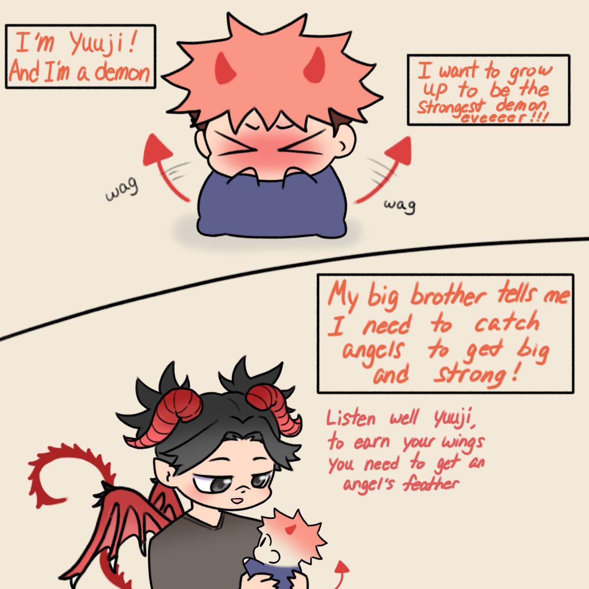 waku_wan_'s tweet photo. Baby demon Yuuji Part 1 #goyuu #五悠 https://t.co/98c0Xy3bG3