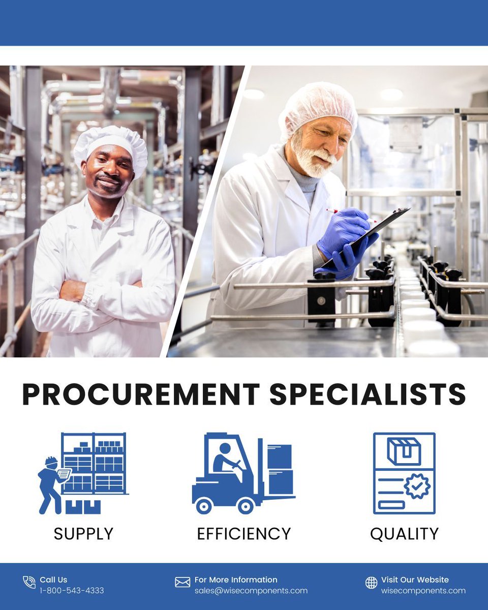 WiseComponents's tweet image. Choose Wise Components for precision and perfection in procurement. We don&apos;t just provide parts; we provide solutions. ⚙️🌟 

Call 1-800-543-4333 for excellence in total supply management. 

#ProcurementExcellence #WiseSolutions