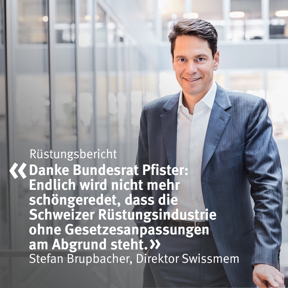 swissmem's tweet image. 🔧 𝗦𝘁𝗿𝗮𝘁𝗲𝗴𝗶𝗲𝘄𝗲𝗰𝗵𝘀𝗲𝗹 𝗳ü𝗿 𝗱𝗶𝗲 𝗦𝗰𝗵𝘄𝗲𝗶𝘇𝗲𝗿 𝗥ü𝘀𝘁𝘂𝗻𝗴𝘀𝗶𝗻𝗱𝘂𝘀𝘁𝗿𝗶𝗲
Der Bundesrat setzt ein starkes Zeichen: Mit einem neuen Aktionsplan will er die Schweizer Rüstungsindustrie stabilisieren und für die Zukunft rüsten.
✅ Er hält fest, dass…