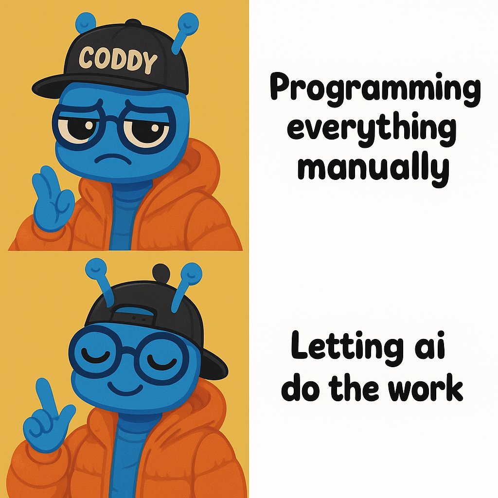 coddy_tech's tweet image. At Coddy, we believe in learning the hard way and the smart way. Master the basics, then let AI be your co-pilot.
#CodeSmarter #CodingWithCoddy #LearnToCode #AIDevLife #coddytech