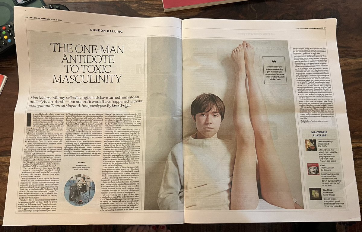 matthewmaltese's tweet image. I’ve peaked. in todays London Standard thank you @lisaannewright
