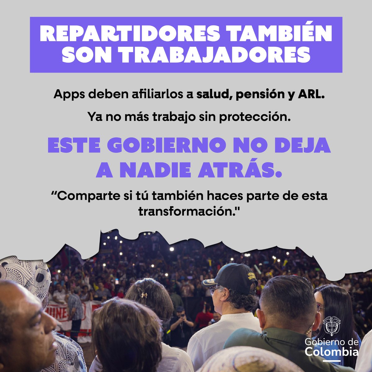 HelgaMa_ Rivas Ardila (@helgamarivasar) on Twitter photo ¡La Reforma Laboral ya no es promesa, es realidad!
El gobierno del presidente <a href="/petrogustavo/">Gustavo Petro</a> está transformando la vida de millones de trabajadores y trabajadoras en Colombia.
👩🏫 Madres comunitarias reconocidas como empleadas.
👨🎓 Aprendices del SENA con salario y seguridad ¡La Reforma Laboral ya no es promesa, es realidad!
El gobierno del presidente <a href="/petrogustavo/">Gustavo Petro</a> está transformando la vida de millones de trabajadores y trabajadoras en Colombia.
👩🏫 Madres comunitarias reconocidas como empleadas.
👨🎓 Aprendices del SENA con salario y seguridad