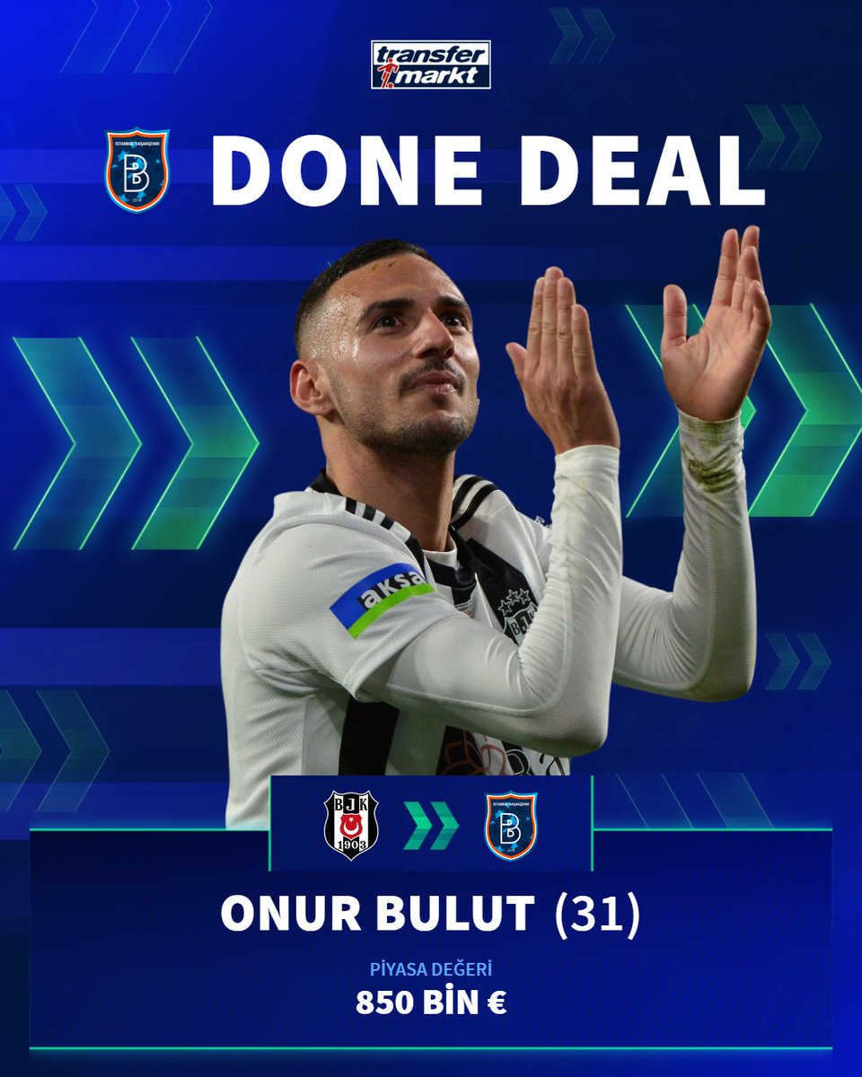 ✅DONE DEAL

📝 Başakşehir, Beşiktaş'tan Onur Bulut'u 2 yıllığına kadrosuna kattığını açıkladı!

➡️ transfermarkt.com.tr/s/Pgj