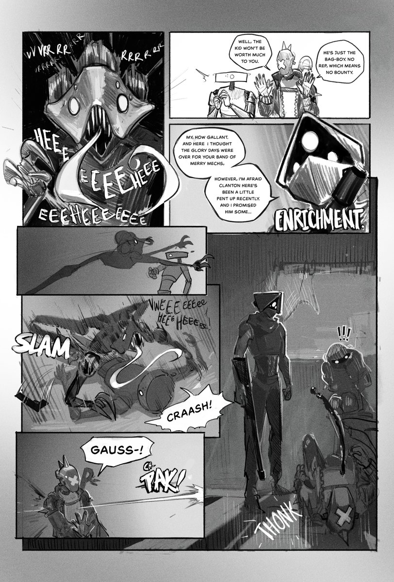 OnlineLizard's tweet image. Check out the new page of Born Slippy #1, a brand-new cyberpunk adventure in the world of The Bekkoning!
Created by me
Art by @bronkosaur
Written by @PAODriscoll3
Edited by @TheComradeVideo
New page every Friday!