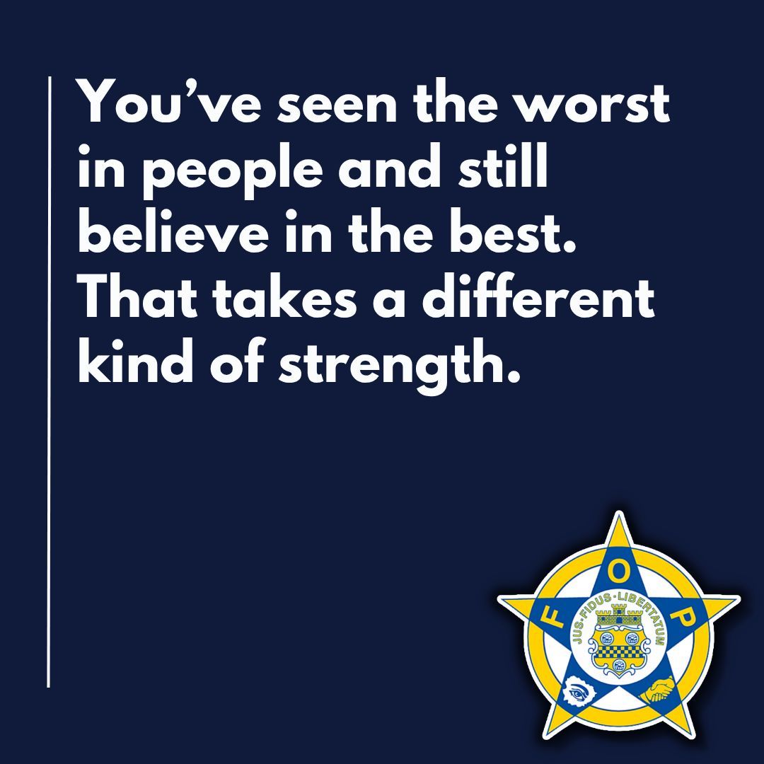 GLFOP's tweet image. This job can harden you. But you chose to stay human. That’s rare.
#StayHuman #StrengthInService #PoliceHeart #ThinBlueHope #FOP