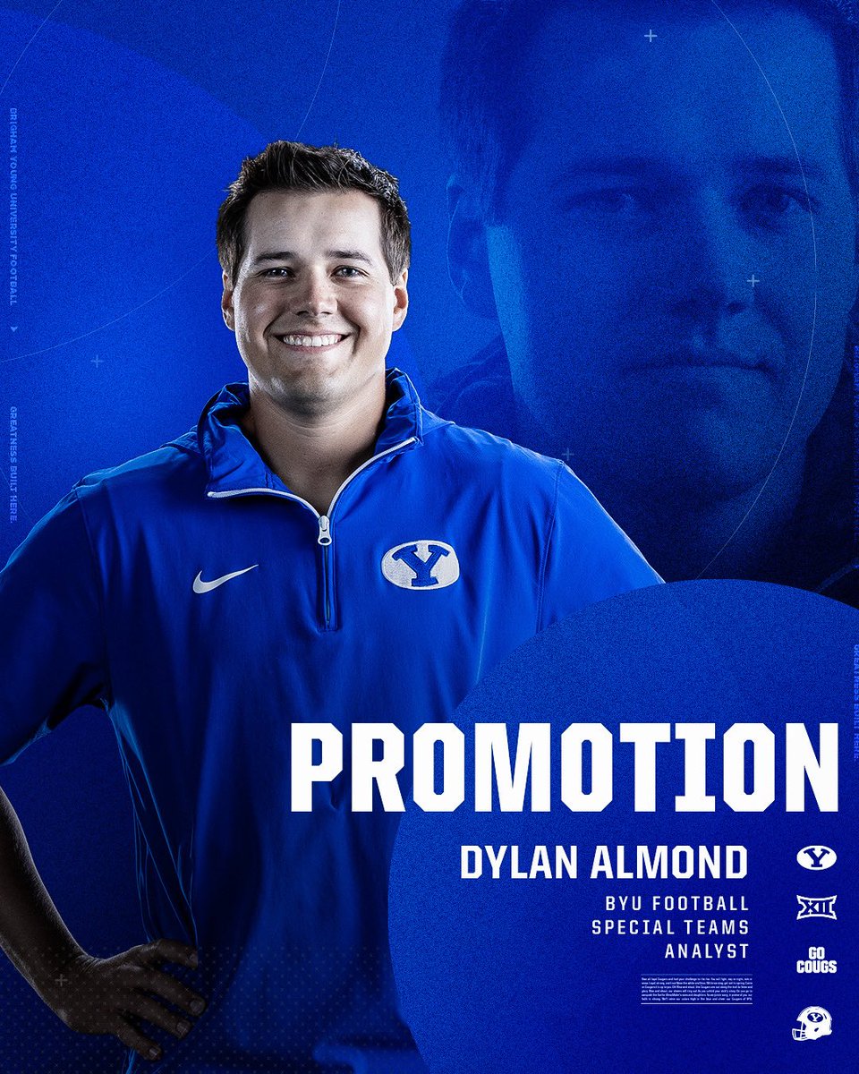 BYU FOOTBALL (@byufootball) on Twitter photo STAFF UPDATES
Congrats to our guys on these well-deserved promotions!!
<a href="/gavinfowler16/">Gavin Fowler</a> <a href="/CoachMeetch/">Coach Matt Mitchell</a> <a href="/tysonmcdaniel10/">Tyson McDaniel</a> <a href="/dyl_almond/">Dylan Almond</a> STAFF UPDATES
Congrats to our guys on these well-deserved promotions!!
<a href="/gavinfowler16/">Gavin Fowler</a> <a href="/CoachMeetch/">Coach Matt Mitchell</a> <a href="/tysonmcdaniel10/">Tyson McDaniel</a> <a href="/dyl_almond/">Dylan Almond</a>