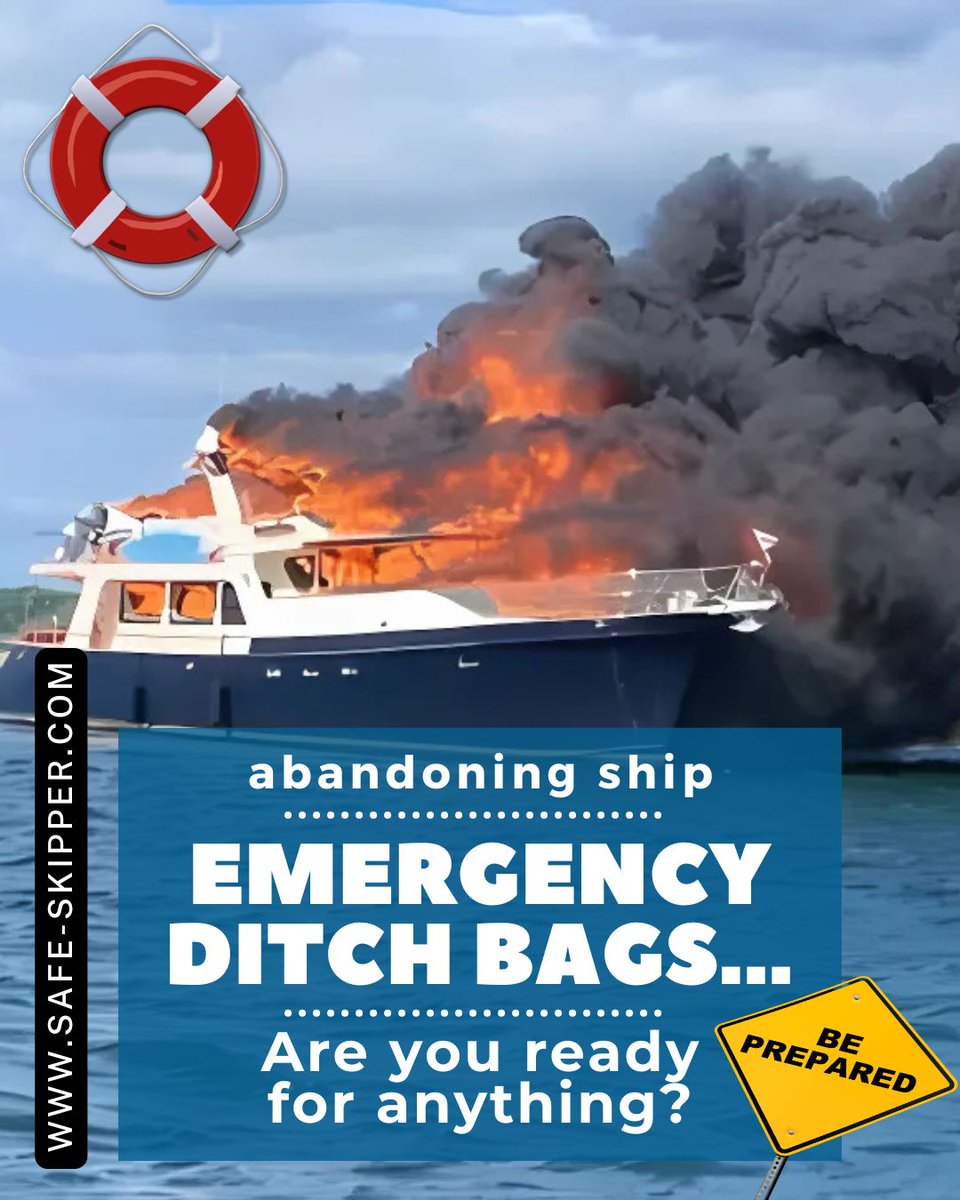 🆘  EMERGENCY DITCH BAG
❓  Do you have all the essentials to keep you and your crew safe in an emergency? 

Check out the essentials right here: 
➡️ bit.ly/SS_DitchBagEss…

#sailing #boating #grabbag #emergenciesatsea #ditchbag #safeskipper #watercraft