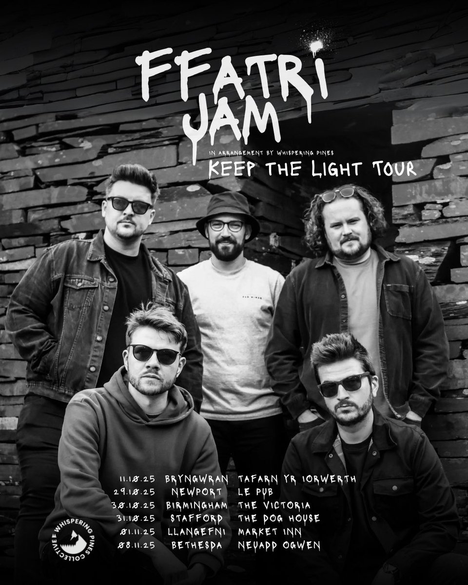 We’re going on tour!! 🎉

🗓️ The dates are:
11.10.25 – Bryngwran | Tafarn Yr Iorwerth
29.10.25 – Newport | Le Pub
30.10.25 – Birmingham | The Victoria
31.10.25 – Stafford | The Dog House
01.11.25 – Llangefni | Market Inn
08.11.25 – Bethesda | Neuadd Ogwen 

Tix in bio 👀 x