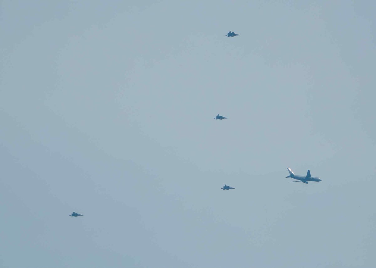 F-22’s headed to CENTCOM area of responsibility (Middle east) 

Fun days ahead…