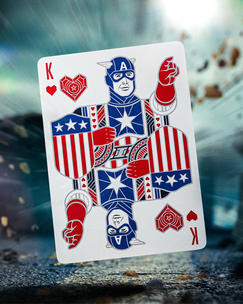🇺🇸 CAPTAIN AMERICA PLAYING CARDS - Now Available! The First Avenger is ready to fight for freedom and justice. Get yours today for your next game night - they'll be with you 'til the end of the line. theory11.com/captainamerica #theory11 #captainamerica