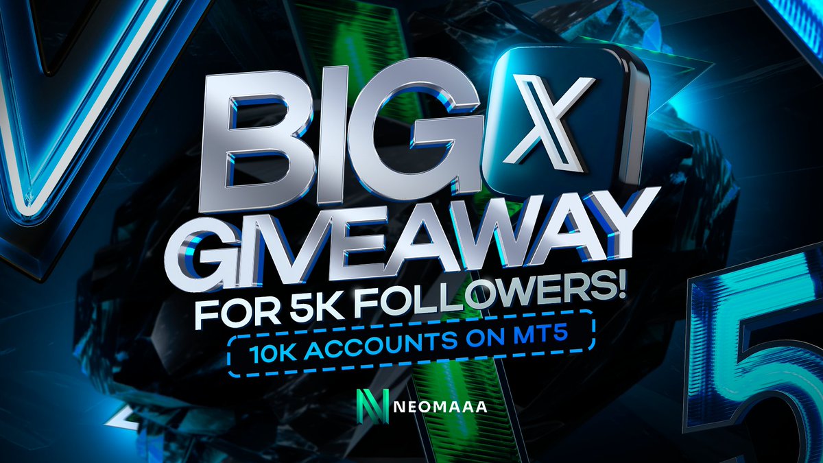 NeomAAA Funds | Prop Trading Firm (@neomaaafunds) on Twitter photo 🎁 EXCLUSIVE GIVEAWAY for our X community 🎁
What we promised is now happening! NeomAAA is celebrating with a giveaway of 5 x $10K MT5 accounts 🔥
Want to join? It's simple:
1️⃣ Follow us on X: <a href="/neomaaafunds/">NeomAAA Funds | Prop Trading Firm</a>
2️⃣ Comment on this post tagging 3 trader friends
3️⃣ Follow our English 🎁 EXCLUSIVE GIVEAWAY for our X community 🎁
What we promised is now happening! NeomAAA is celebrating with a giveaway of 5 x $10K MT5 accounts 🔥
Want to join? It's simple:
1️⃣ Follow us on X: <a href="/neomaaafunds/">NeomAAA Funds | Prop Trading Firm</a>
2️⃣ Comment on this post tagging 3 trader friends
3️⃣ Follow our English