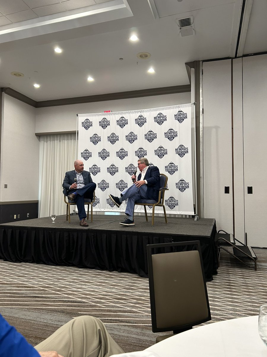 TDClubMemphis's tweet image. We’ve had a busy spring at the Memphis Touchdown Club- thanks to @tylersiskey for coming to Memphis on June 2nd and sharing his insights into college football and all things NIL