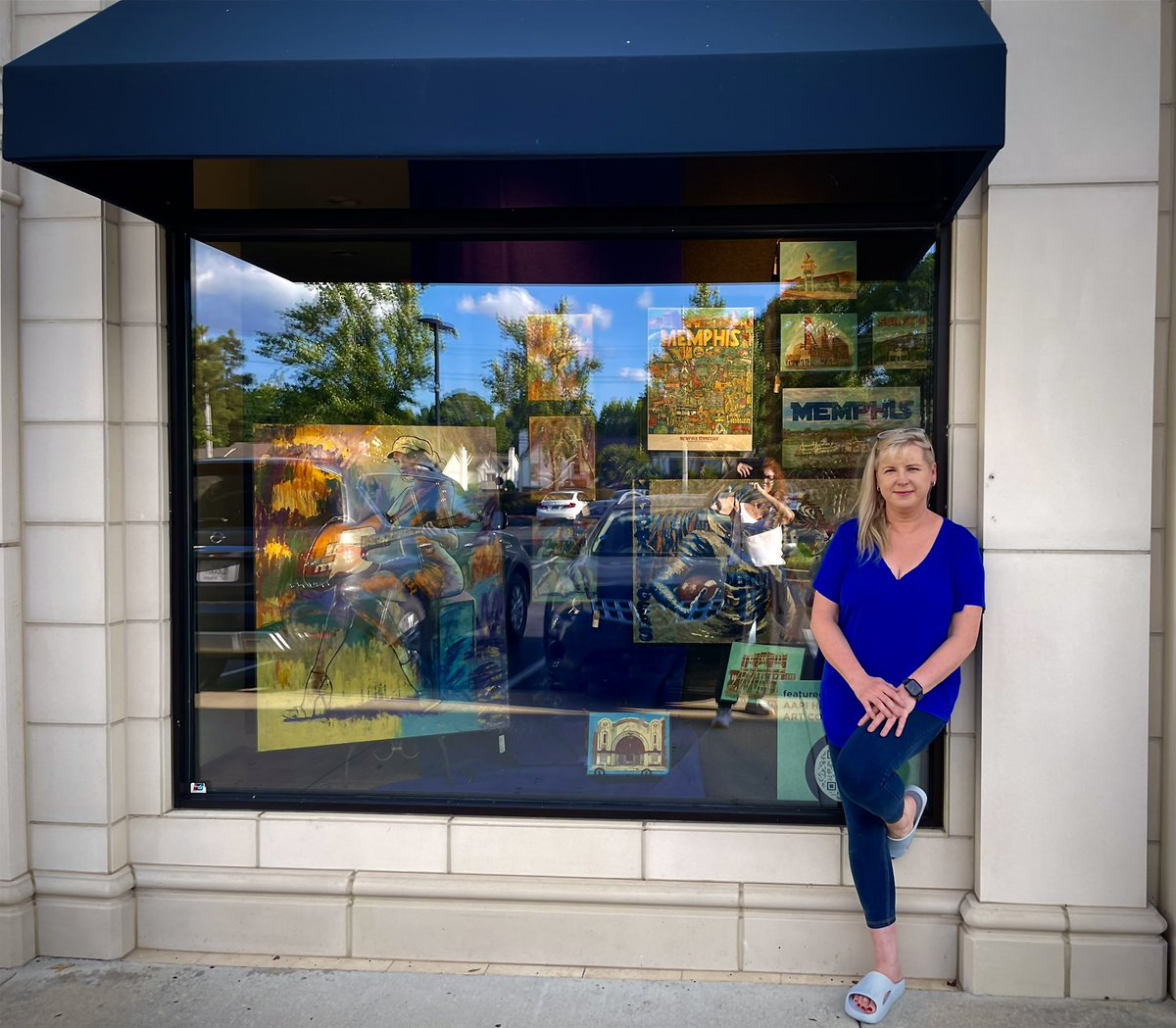 evelinavlinn's tweet photo. Window display with my art at The Saddle Creek Shops in Germantown TN till July 28th. Stop by to check it out. https://t.co/XoNc2NOQeD