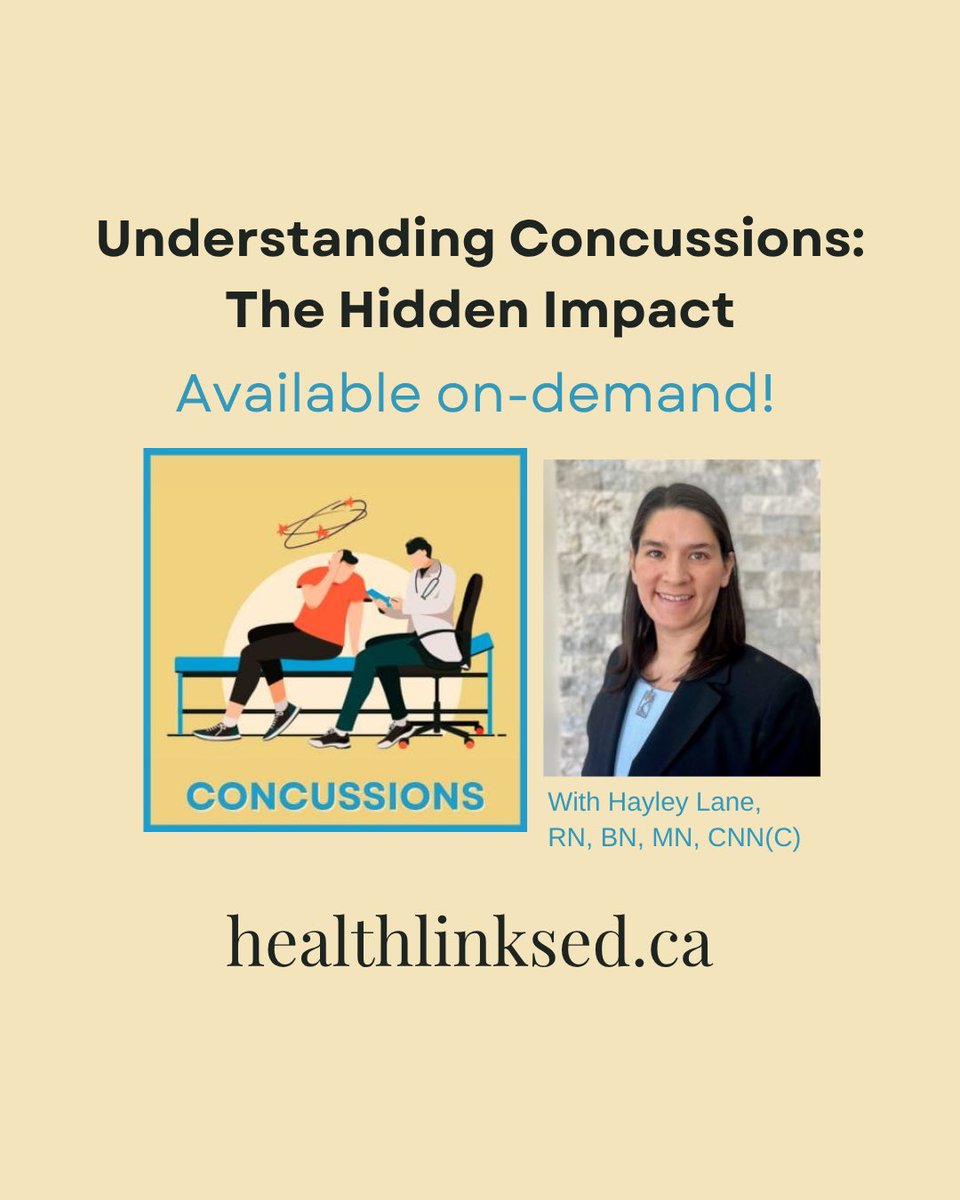 HealthLinksEd's tweet photo. Webinar now available on-demand: “Understanding Concussions: The Hidden Impact”. Register at https://t.co/Xib8lKp06f 🧠 

#concussion #concussionrecovery #concussionsymptoms #healthcare #nurse #nursing https://t.co/GZDzvITXwn