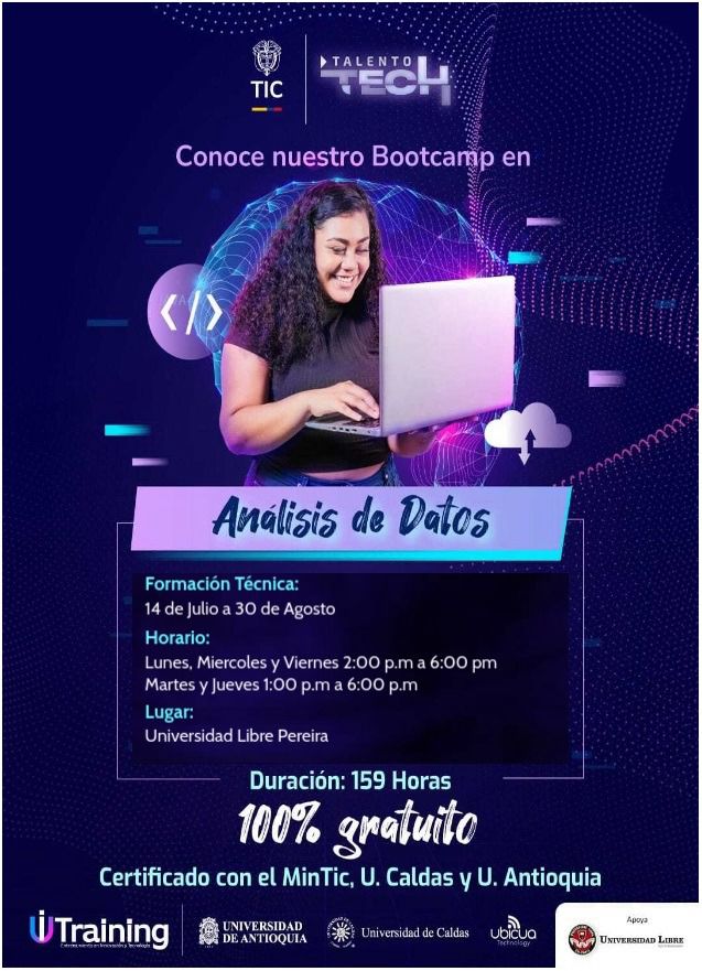 🚀 ¿Listo para transformar tu carrera?

El análisis de datos es una de las habilidades más demandadas en 2025. 💻✨Fórmate de manera gratuita, intensiva y certificada con el Bootcamp Talento Tech.
📅 ¡Inscripciones abiertas aquí! 👉bit.ly/4k1xppY