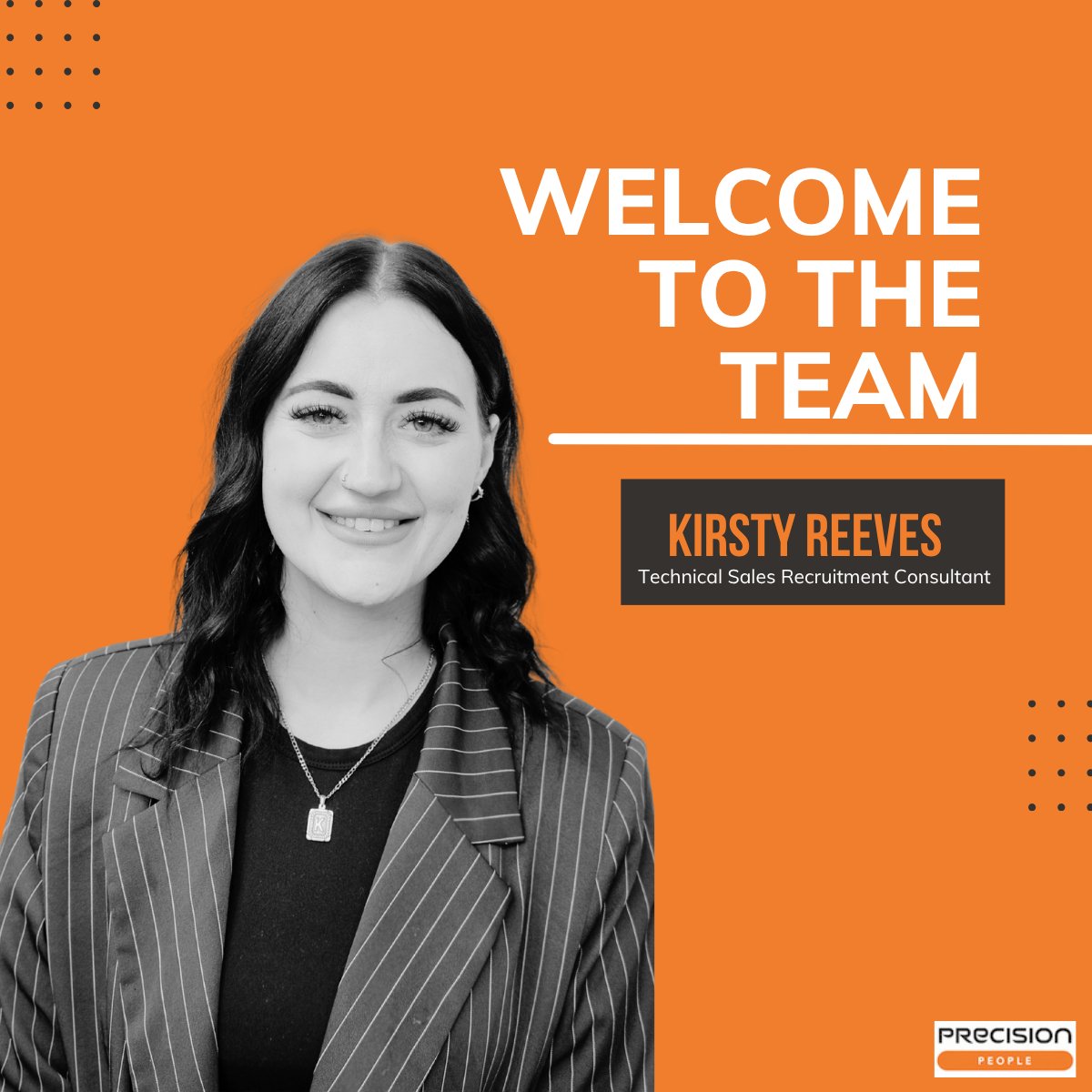 RecruitPrec's tweet image. We’re absolutely delighted to welcome Kirsty Reeves to our permanent recruitment team! 
Curious about what it&apos;s like to work with us? Click the link in the bio to find out: bit.ly/3Vblvh1

#PrecisionPeople #TechnicalSalesRecruitment  #TopTalent