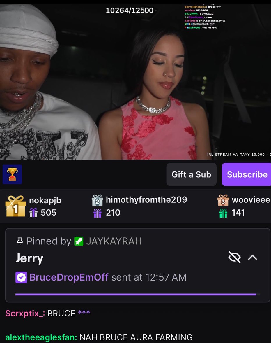 BruceDropEmOff randomly typed in Silky’s chat for the first time since his break 😭
