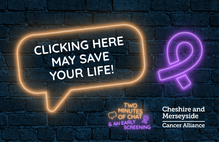 A two minute conversation could be a life saver - have you had yours?

Watch Will Mellor and Ralf Little as they start the cancer screening conversation in some familiar locations, as seen on screen in Halton.

#TwoMinutesOfChat #Halton