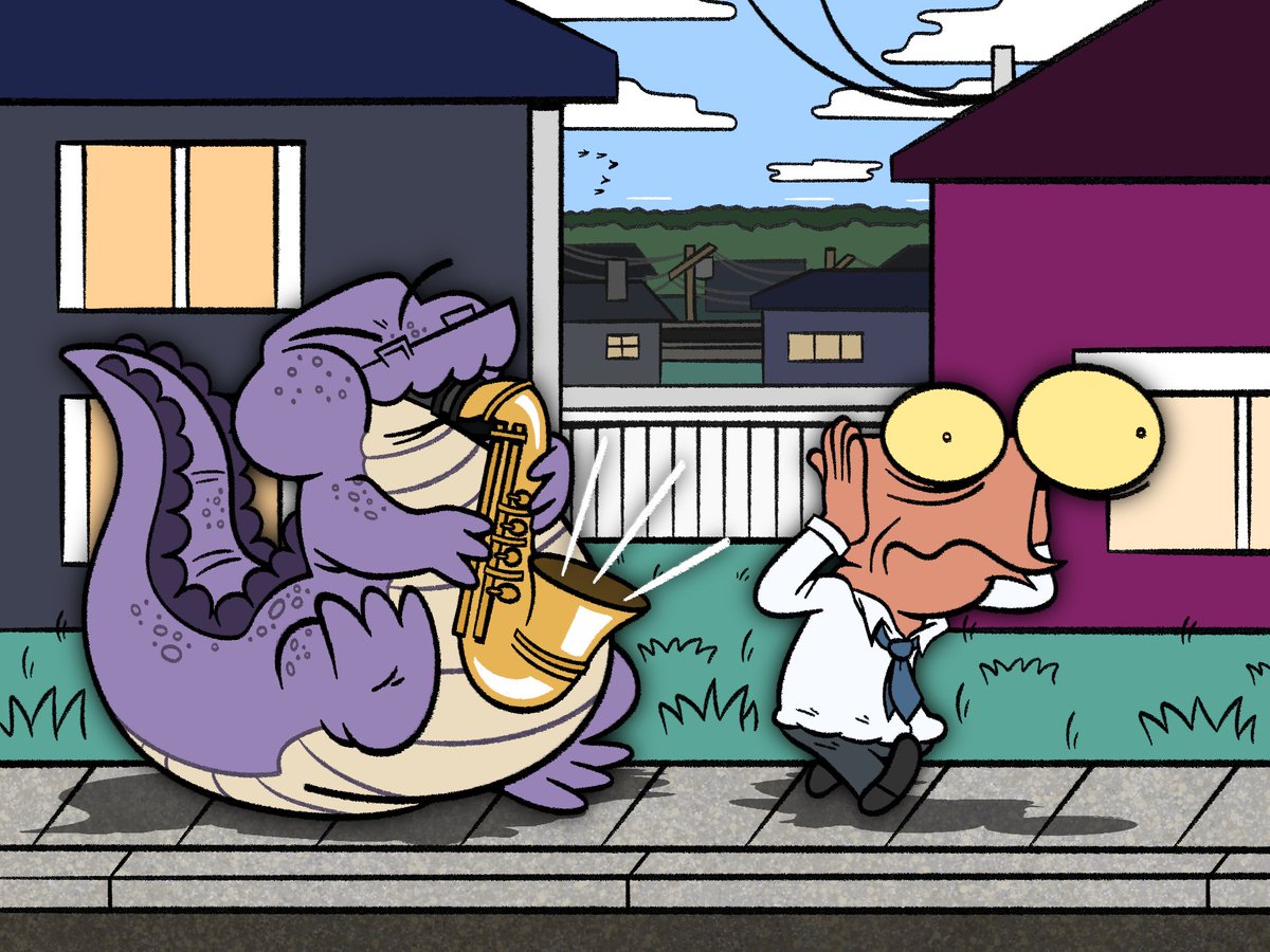 Caution! Gators practicing saxophone solos have been spotted in the local suburbs! Stay alert!