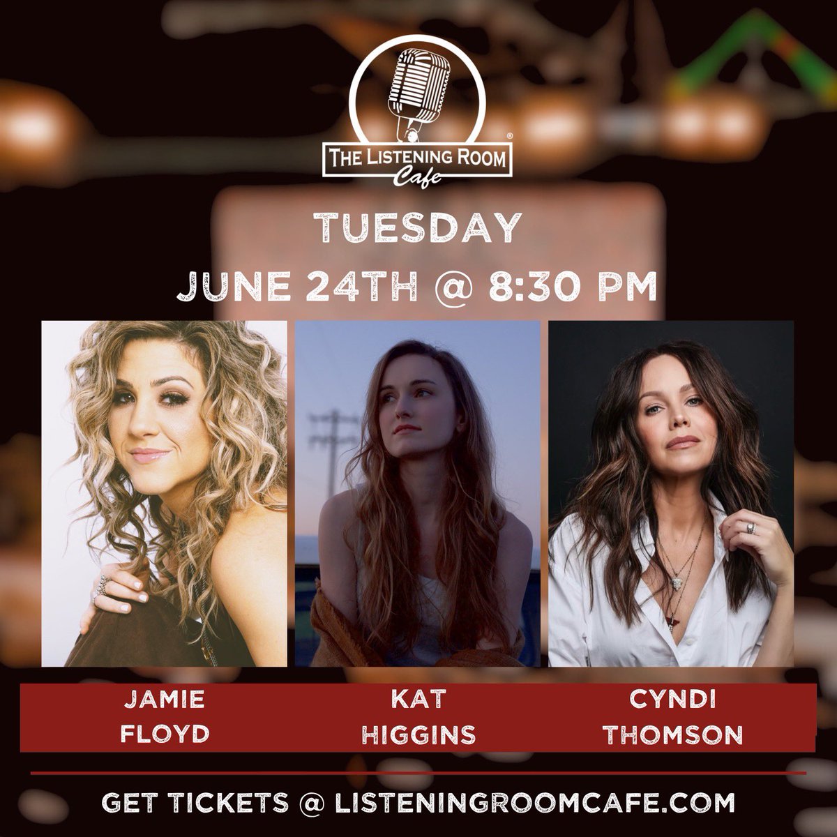 Cyndi Thomson (@cyndi_thomson) on Twitter photo Spice up your Tuesday night with a writerās round you wonāt want to miss at the <a href="/listeningroom/">Listening Room Cafe</a>! Iām so excited to be joining the incredible <a href="/jamiefloydmusic/">Jamie Floyd</a> and <a href="/kathigginsmusic/">Kat Higgins</a> on stage next week (June 24). ⨠Tickets are on sale now. bit.ly/CTatTheListeni⦠Spice up your Tuesday night with a writerās round you wonāt want to miss at the <a href="/listeningroom/">Listening Room Cafe</a>! Iām so excited to be joining the incredible <a href="/jamiefloydmusic/">Jamie Floyd</a> and <a href="/kathigginsmusic/">Kat Higgins</a> on stage next week (June 24). ⨠Tickets are on sale now. bit.ly/CTatTheListeniā¦