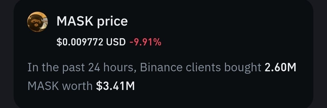<a href="/binance/">Binance</a> <a href="/cz_binance/">CZ 🔶 BNB</a> clients buying the dip? The number is increasing $MASK #CATWIFMASK