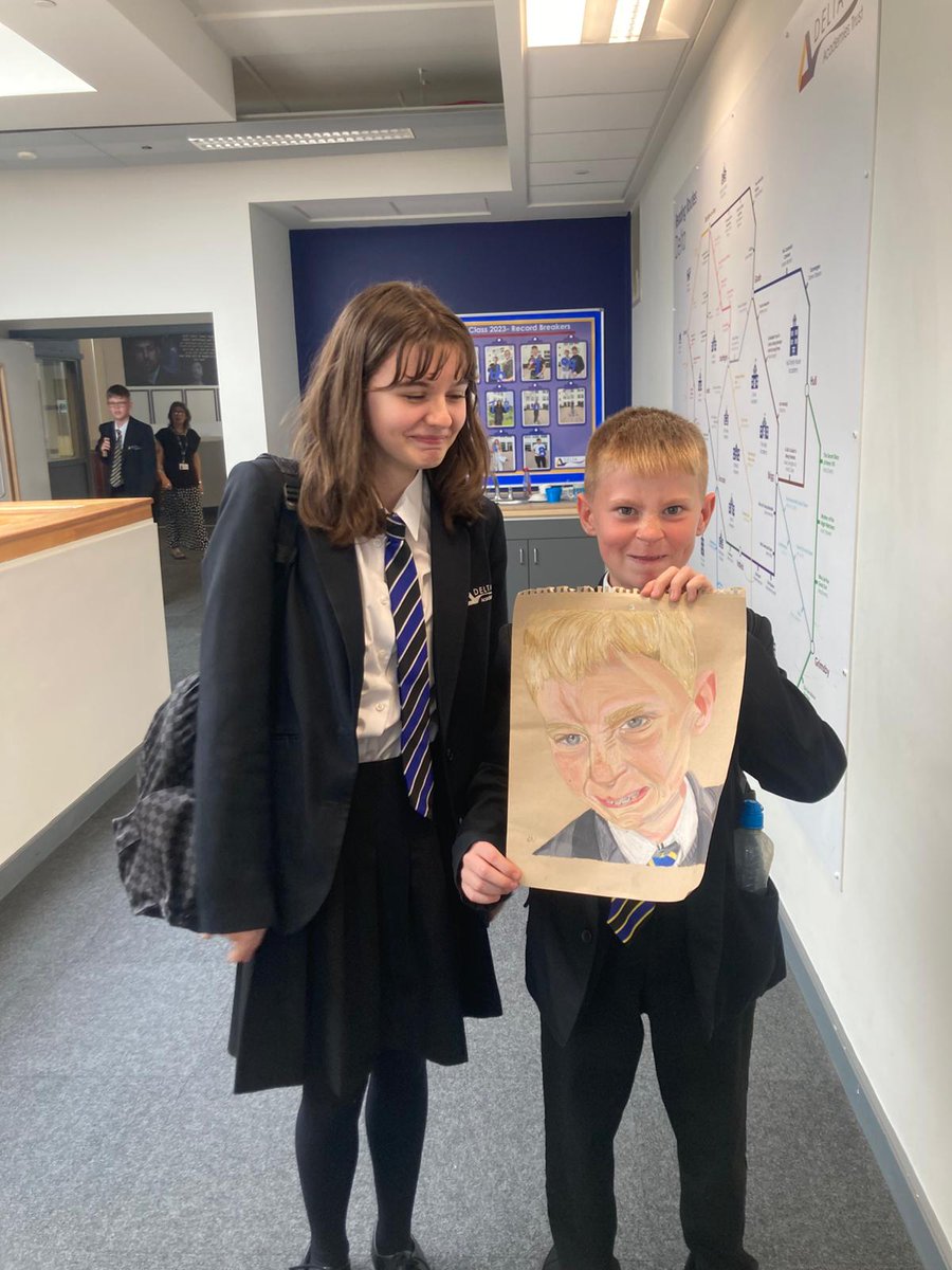 How wonderful is Katie H's drawing of Oscar L?! What a talent! 🖍🎨 #Creativeskills #talent #ProudofDarton