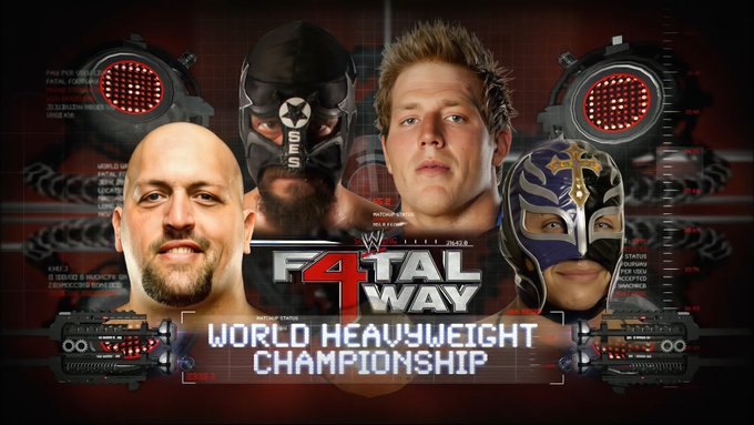 wrestle_hist's tweet photo. 6/20/2010  

Rey Mysterio defeated Jack Swagger, Big Show, and CM Punk to win back the World Heavyweight Championship at Fatal 4-Way from the Nassau Coliseum in Uniondale, New York. 

#WWE #Fatal4Way #ReyMysterio #JackSwagger #JakeHager #BigShow #PaulWight #CMPunk https://t.co/CiRQP1Rcb6