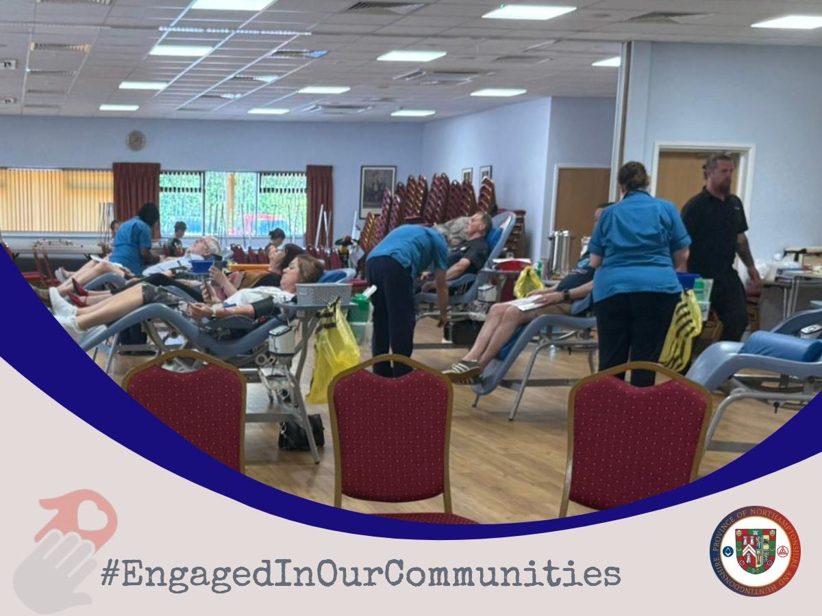 Northampton Freemasons opened their doors to support NHS Blood Service and positively impact 270 lives from the donations received. 🤝🩸

Full Story and to Book for next event ⬇️
bit.ly/NHM_Blood 

NHS Blood Donation
United Grand Lodge of England

#giveblood
#Freemasons