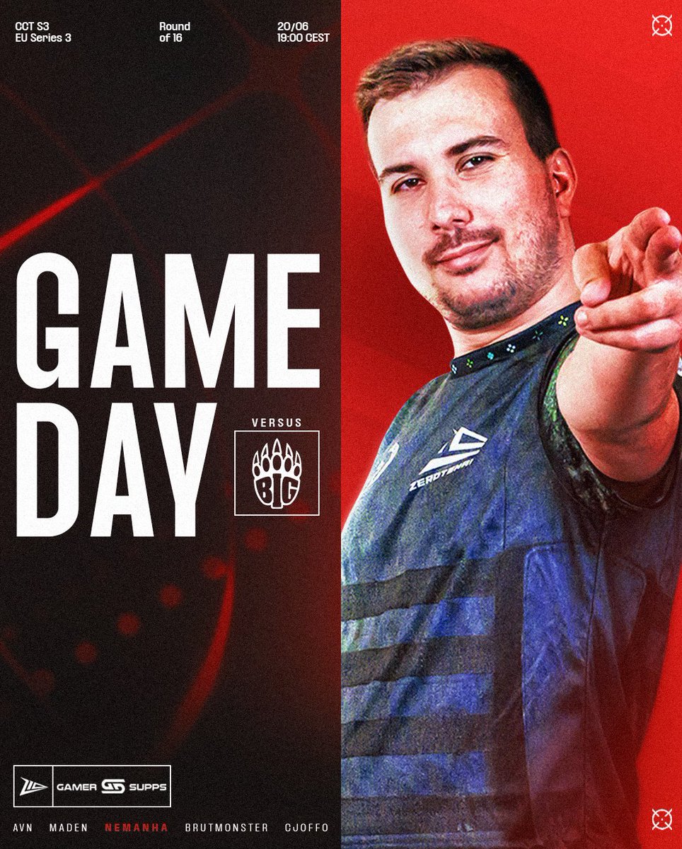 Time for play-offs! 🔥 Let’s get that win!!

🕐 19:00 CEST
🆚 <a href="/BIGCLANgg/">BIG</a> 
📺 ttv / cct_cs 

#Z10WIN #WeMakeHeroes #CS2