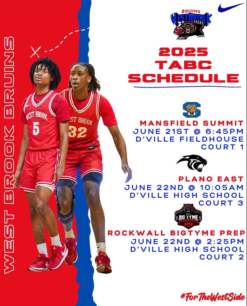 My <a href="/Tabchoops/">𝙏𝘼𝘽𝘾🏀📋</a>  schedule with <a href="/WestBrookHoops_/">West Brook Hoops</a>