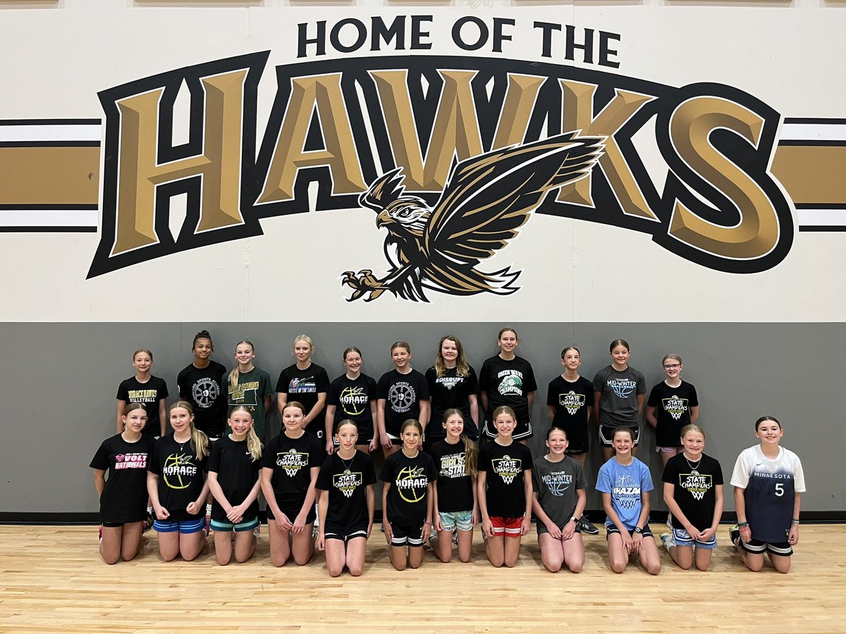 We would like to thank and recognize our Hawks 6-8 graders! Over the past three weeks almost 30 of them have been in the gym working hard, having fun, and improving their basketball skills! We enjoyed getting to work with this great group of kids! The future is bright! Go Hawks!