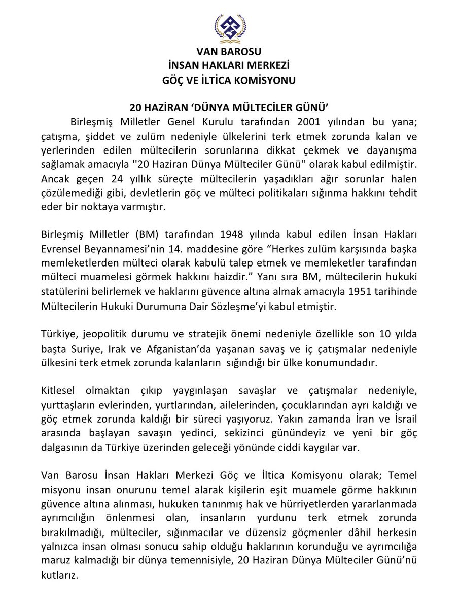 Vaniltica's tweet photo. 20 Haziran ‘Dünya Mülteciler Günü’ https://t.co/gInAsbPWFG