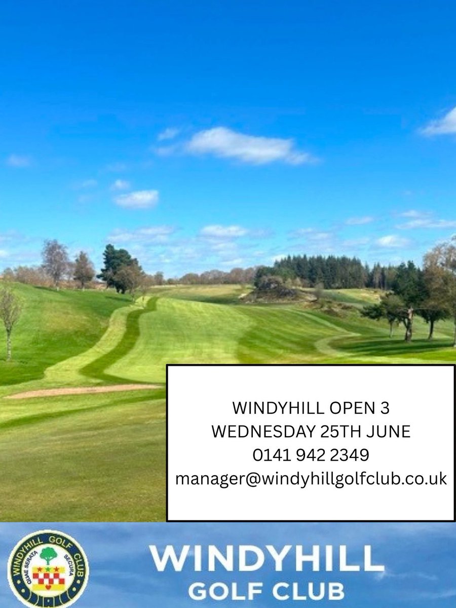 Sign up now to enjoy good weather and a course that’s in excellent condition. Only £15 and open to all affiliated golfers.