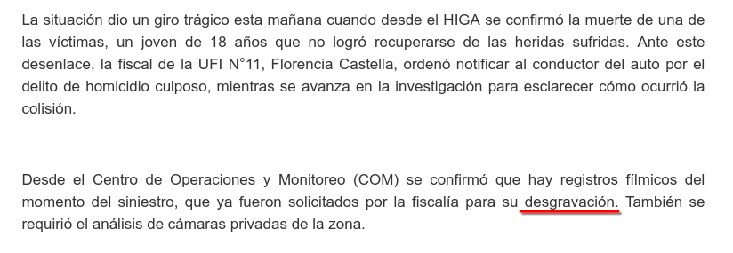 Ante semejante tragedia, algo bueno: las filmaciones de las cámaras de seguridad no van a pagar impuestos 🤭🤭🤭