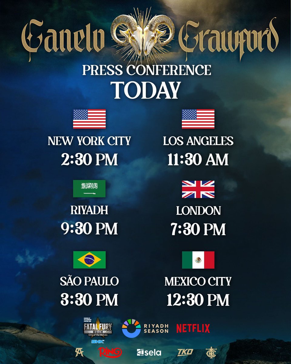 Don't miss the #CaneloCrawford Press Conference, streaming live TODAY! 

▶️ youtube.com/watch?v=GSfPAX…