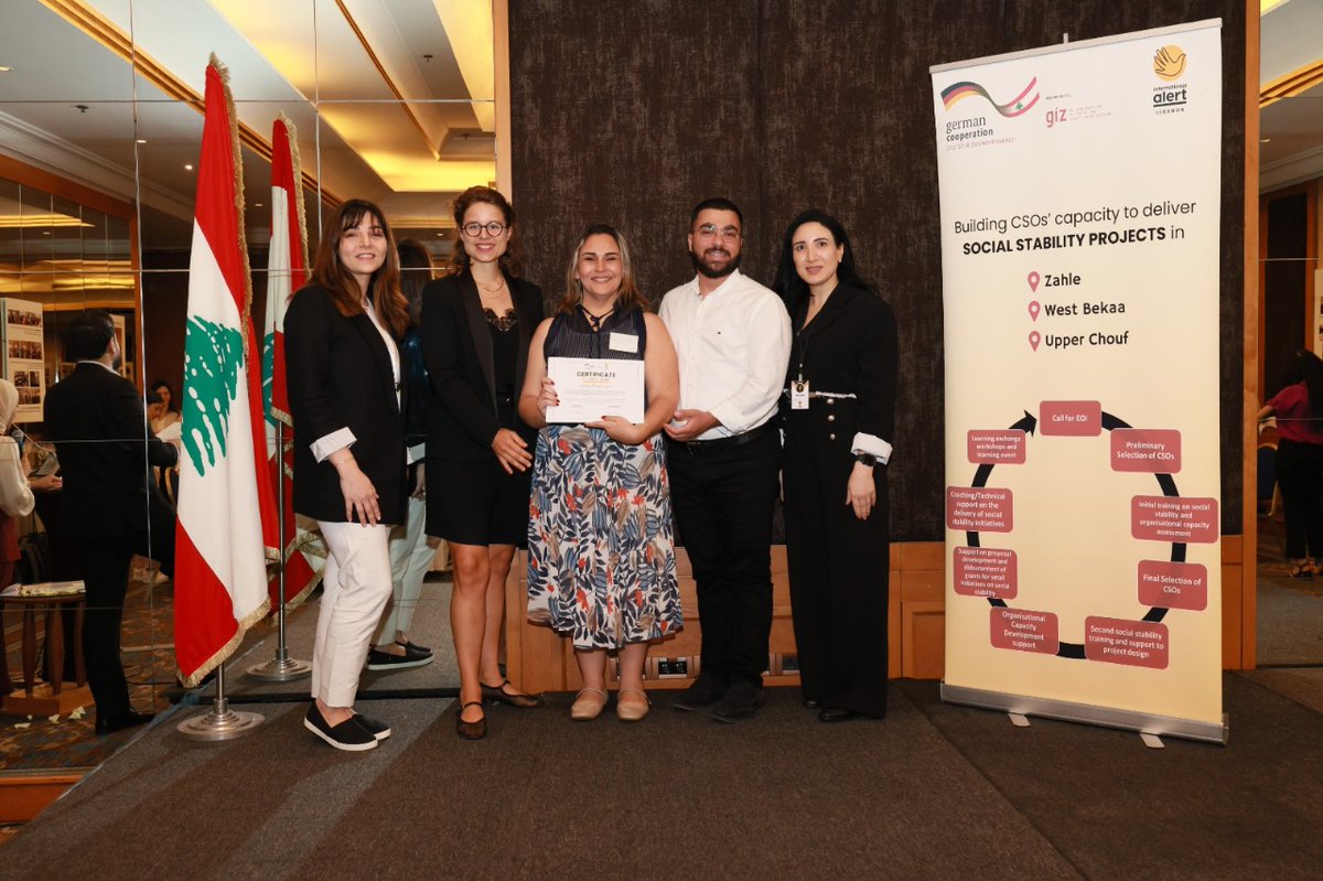 SphereBuilding's tweet photo. SBT is proud to mark the close of a 2-year journey supporting 21 CSOs in West Bekaa, Zahle &amp; Upper Chouf. Our ED, Lama Kawtharani, joined the closing panel on integrating social stability in local work—affirming that peacebuilding starts at the grassroots.  
#PeaceBuilding #Local https://t.co/4GECS4FqvG
