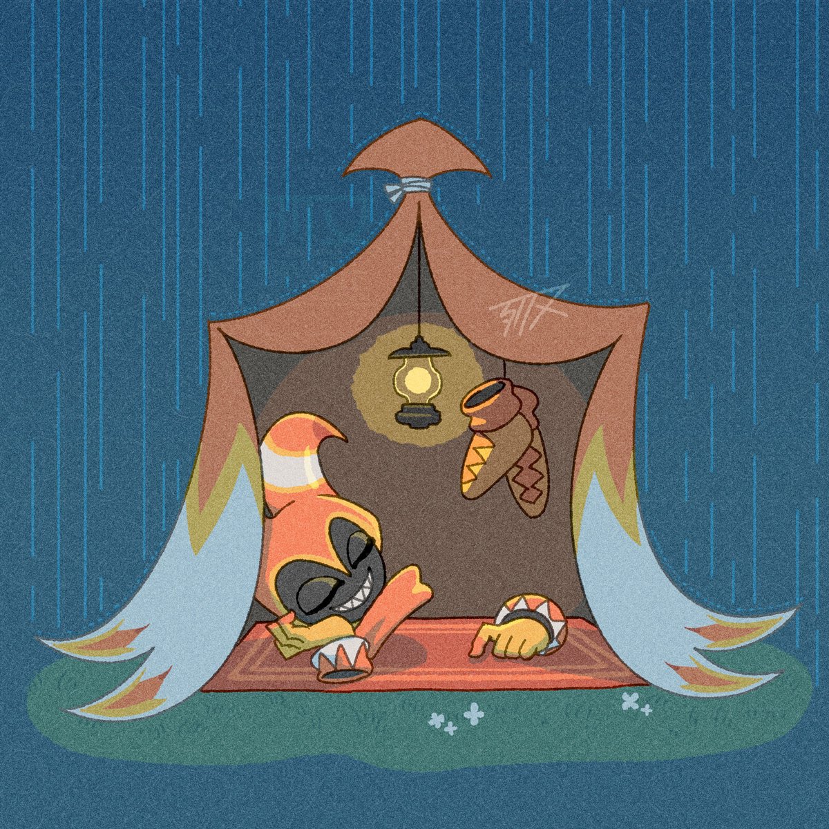 gechotaris's tweet image. 無敵の雨宿り
