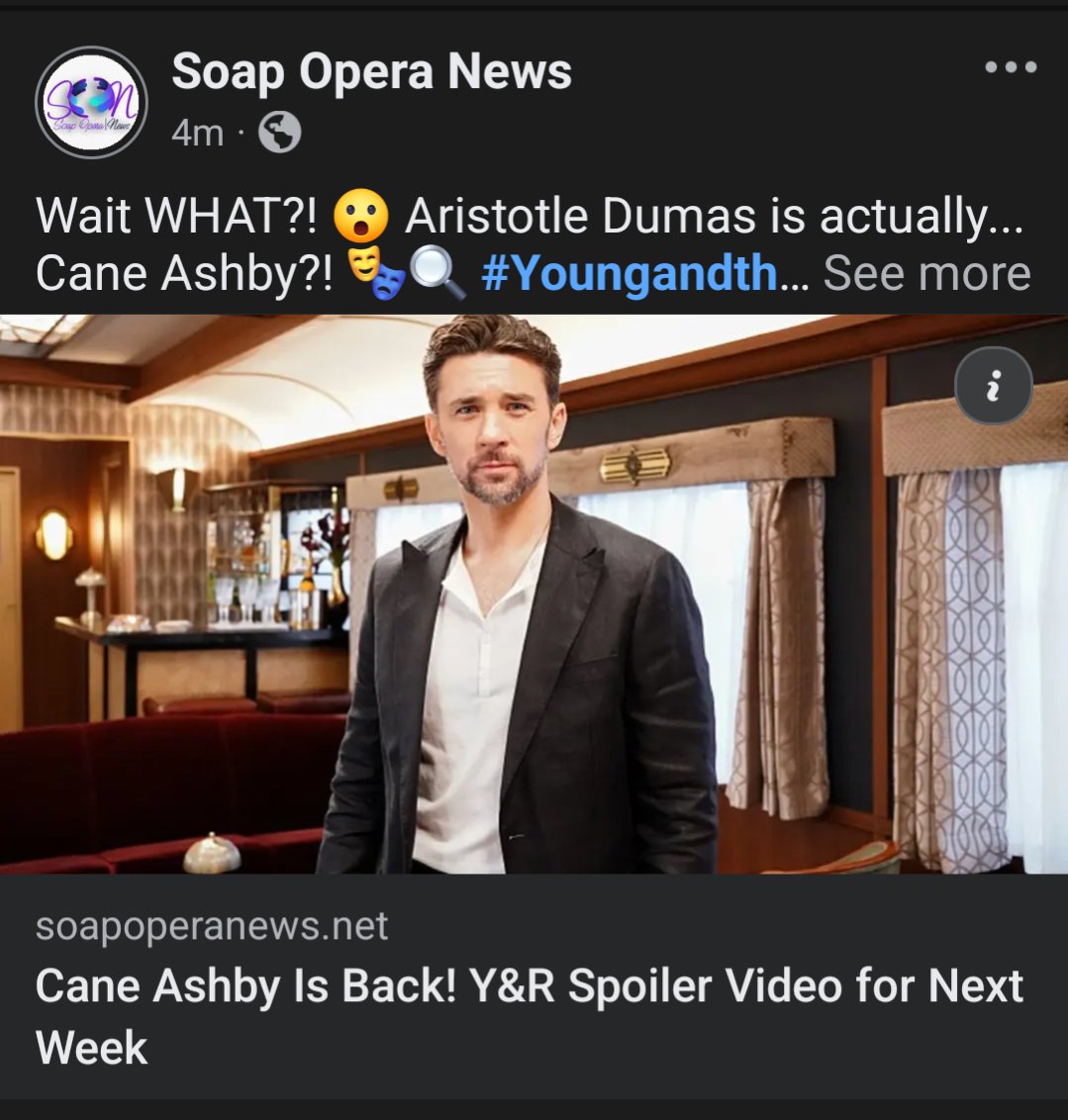Get ready for Cane Ashby's return to Young and the Restless! With Daniel Goddard passing the torch to Billy Flynn 
 let's give Billy a huge welcome! Looking forward to seeing his interpretation of Cane. 
#YR