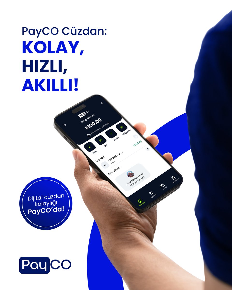 Tüm ödemelerini tek uygulamada topla, tek dokunuşla hallet. PayCO Cüzdan ile ödemelerini kolaylaştır. 

✅ Kart arama derdi yok.
✅ Nakit taşıma zahmeti yok.
✅ Güvenlik endişesi yok.

#PayCO #finansınkolayıo