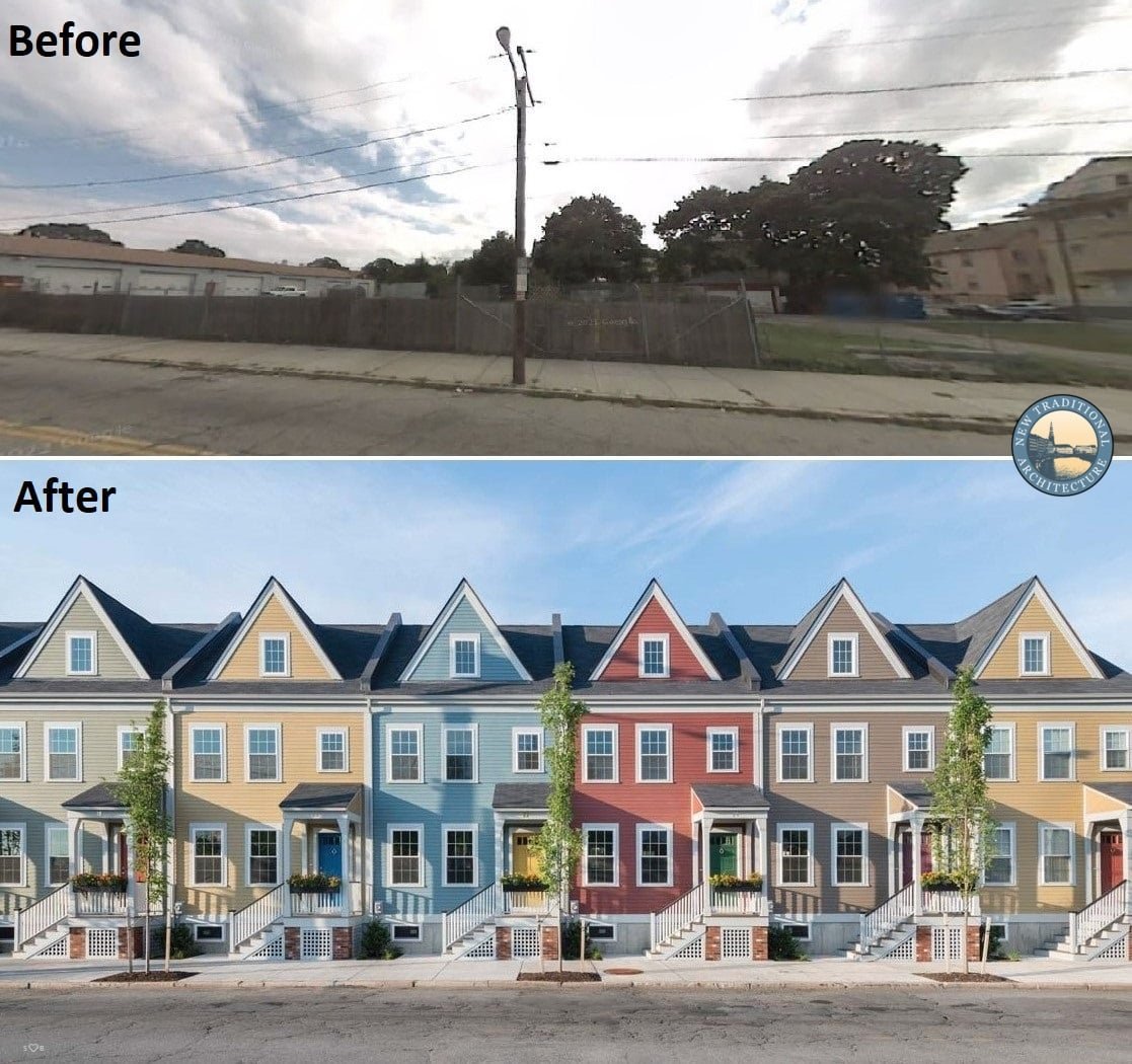 We're gonna bring this back. America needs more small apartment buildings and row houses.