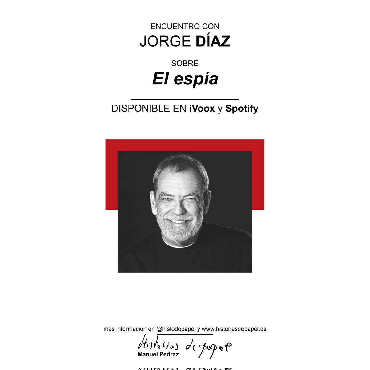 JORGE DÍAZ: EL ESPÍA

<a href="/DiazCortesJorge/">Jorge Díaz</a> <a href="/edit_planeta/">Editorial Planeta</a>
🔉 Episodio ya disponible: linktr.ee/histodepapel

#LosLunesLibros