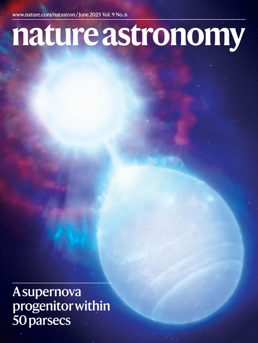NatureAstronomy's tweet image. Our June(teenth) issue is now here to read: bit.ly/3SWLNVA
The cover image depicts a ticking time bomb... a supernova progenitor on our doorstep! But don't worry, we still have a good 20 billion years until it goes bang.