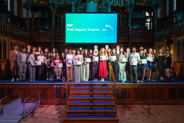 SocialResponUoM's tweet image. Peer Support is key to student life at the University, we celebrated our student volunteers impact at this year’s Peer Support Awards at Whitworth Hall! 🎉
Find out more here: socialresponsibility.manchester.ac.uk/all-news/stude…