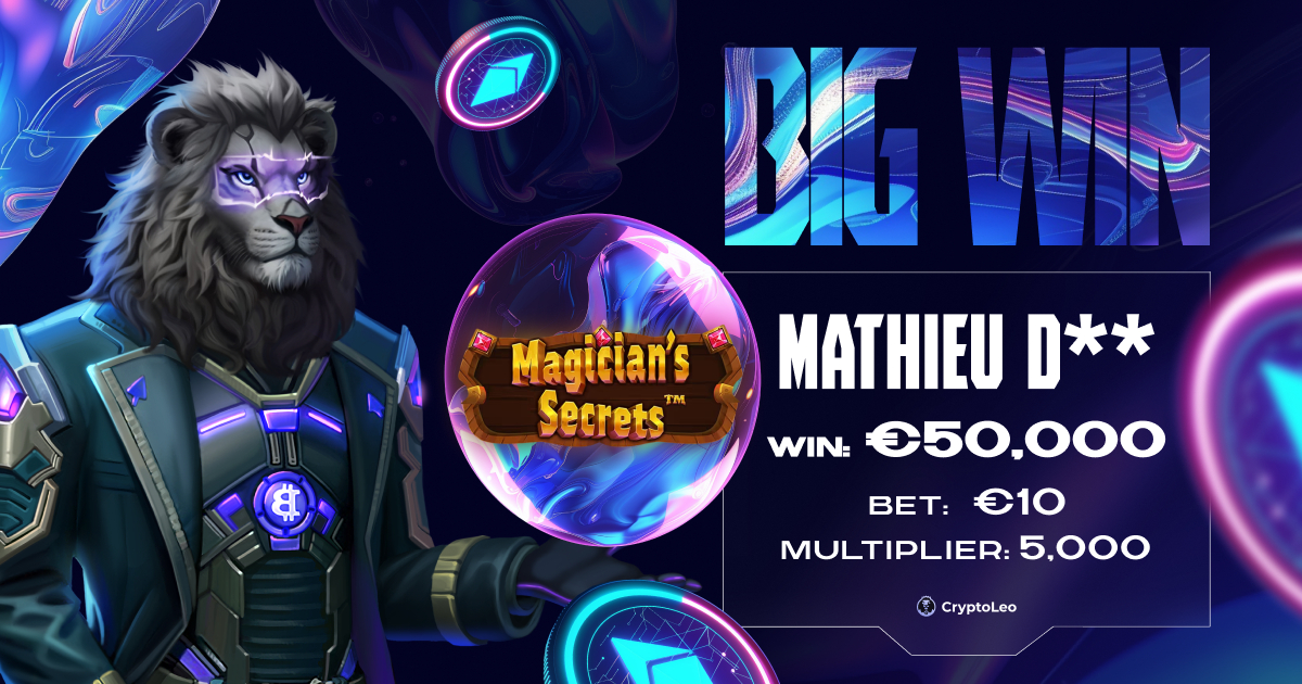 💰MAGIC BIG WIN💰

 🪄A €10 bet on Magician's Secrets magically turned into €50,000.
🧙‍♂️Our enchanting slot game is proving its magic. Mathieu’s luck with the ancient spells is truly inspiring.

🏆Who's next to hit a big win? Try now.

18+🔞

#bigwin #casinogames