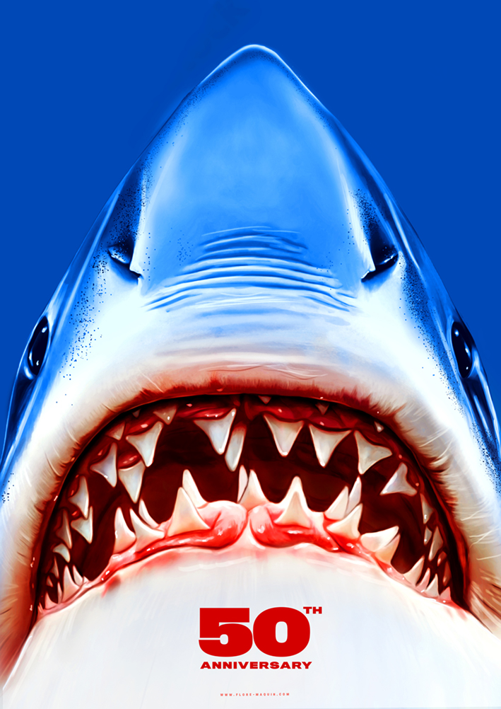 FloreMaquin's tweet image. 50 years. One shark. Happy birthday, Jaws! #Jaws50