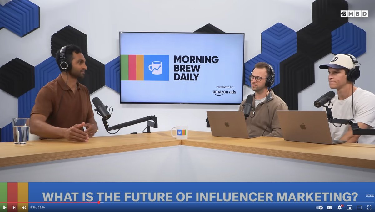 Ashwinn (@shwinnabego) on Twitter photo From lil greenscreen videos to popping on <a href="/mbdailyshow/">Morning Brew Daily</a> to talk the latest in consumer branding + marketing news From lil greenscreen videos to popping on <a href="/mbdailyshow/">Morning Brew Daily</a> to talk the latest in consumer branding + marketing news
