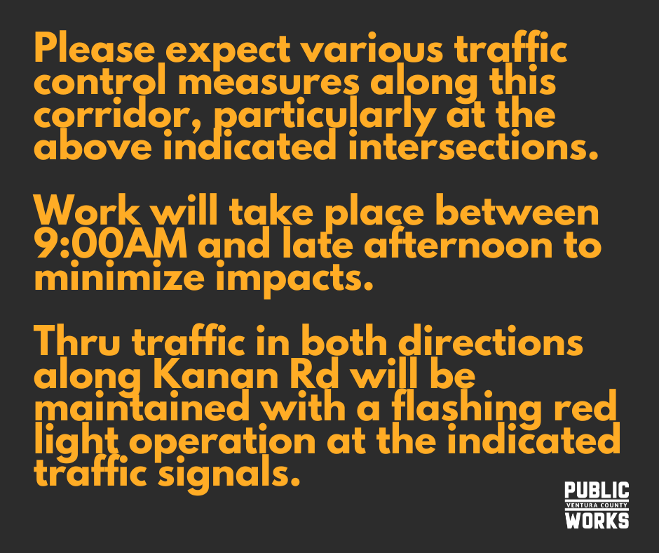 Ventura County Public Works Agency (@vcpublicworks) on Twitter photo 🚧 Traffic Advisory 🚧
VCPWA will be installing thermoplastic traffic striping and pavement markings on Kanan Rd, Monday 6/23.
We appreciate your patience as we work to improve your roads!
<a href="/vcd2sup/">Ventura County Supervisor Jeff Gorell</a>
#VCPWA #ShareTheRoad #SafetyFirst #StopOnRed 🚧 Traffic Advisory 🚧
VCPWA will be installing thermoplastic traffic striping and pavement markings on Kanan Rd, Monday 6/23.
We appreciate your patience as we work to improve your roads!
<a href="/vcd2sup/">Ventura County Supervisor Jeff Gorell</a>
#VCPWA #ShareTheRoad #SafetyFirst #StopOnRed